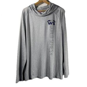 Majestic Men's 2018 World Series Hooded Long Sleeve Shirt Gray Size XL